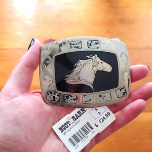 Johnson & Held silver belt buckle